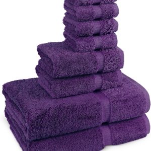 % 100 Cotton Turkish Luxury and Super Soft Towels - 2-Piece 27x54 Bath Towels - 2-Piece 16x30 inches Hand Towels - 4-Piece 13x13 inches Washcloths - Bathroom Towel Sets