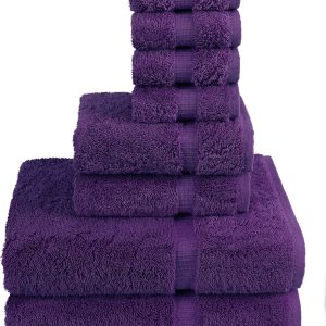 Super Soft Purple Towel Set - 100% Cotton