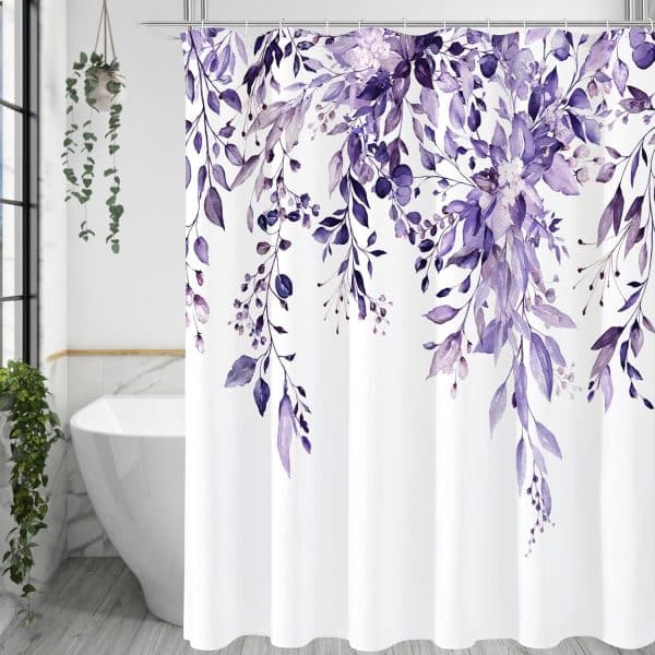 Purple Eucalyptus Shower Curtain