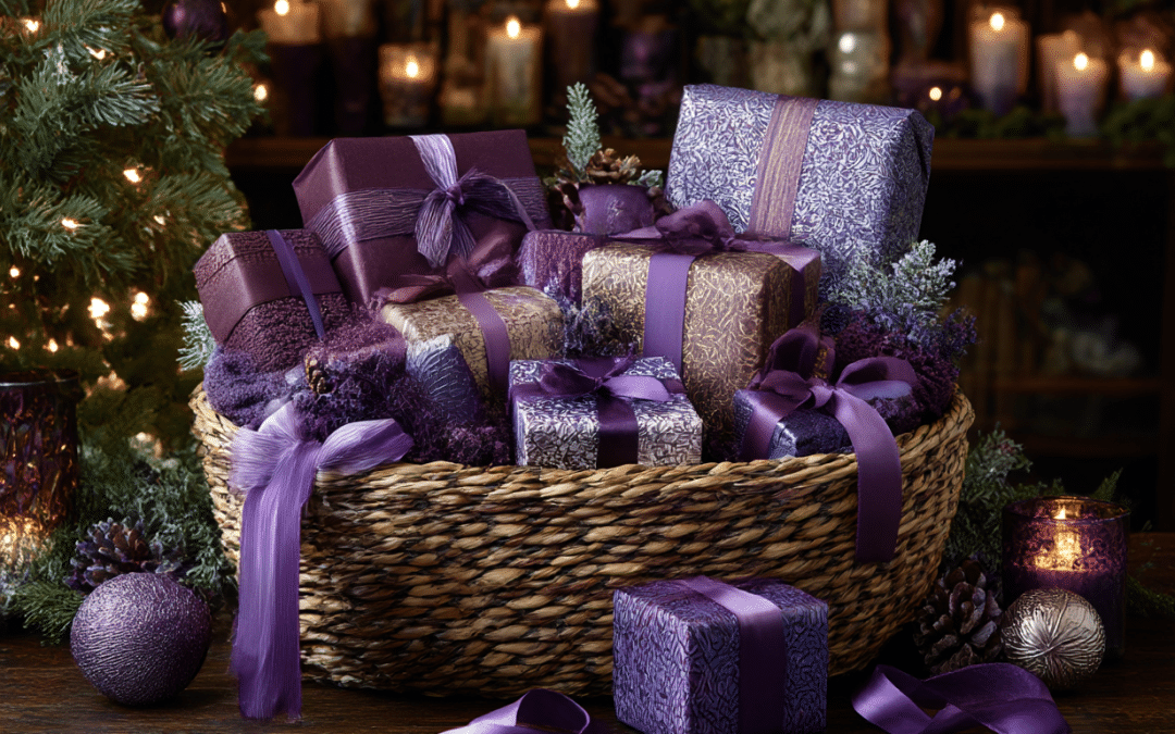 6 DIY Purple Holiday Party Favor Ideas