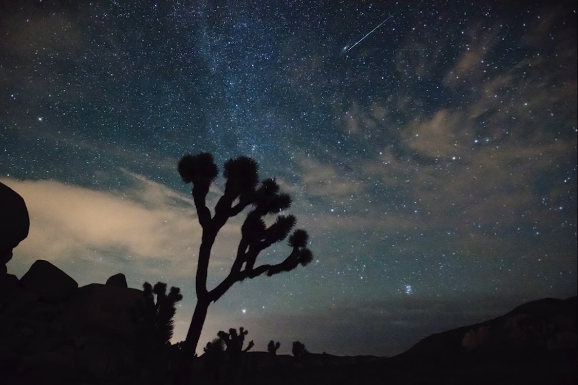 Shooting Stars in Desert Night