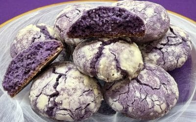 Purple Ube Crinkle Cookies